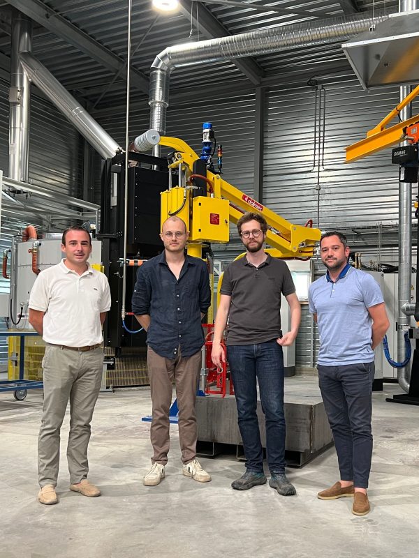 Photo avec Romain Landois, François Delaunay, Dimitri Nicolino et Antoin Bargain de Precival