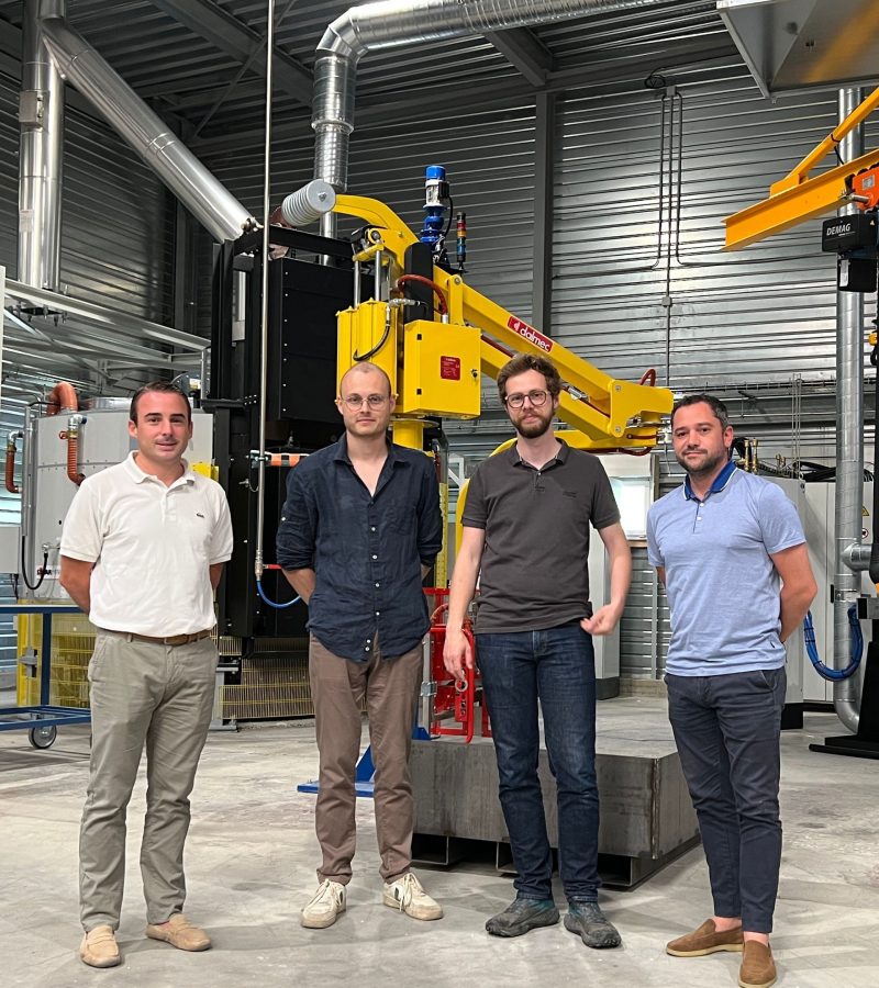 Photo avec Romain Landois, François Delaunay, Dimitri Nicolino et Antoin Bargain de Precival