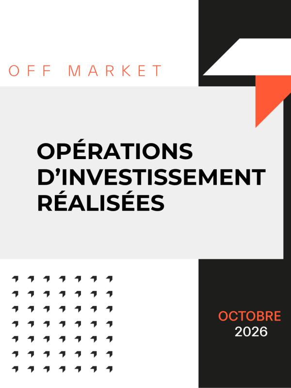 Opération d'investissement réalisées
