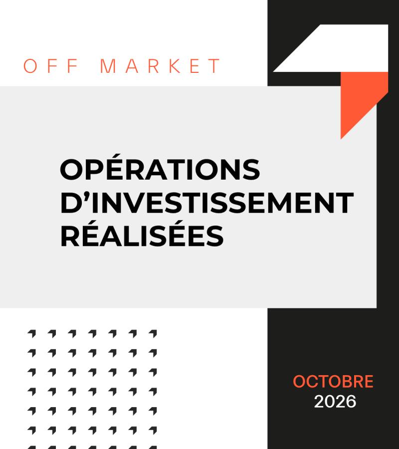 Opération d'investissement réalisées